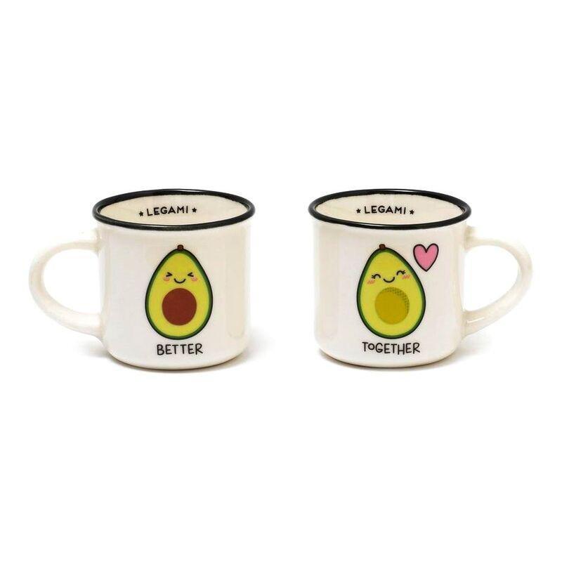 LEGAMI - Legami Espresso for Two - Porelain Coffee Mugs 50 ml - Avocado (Set of 2)