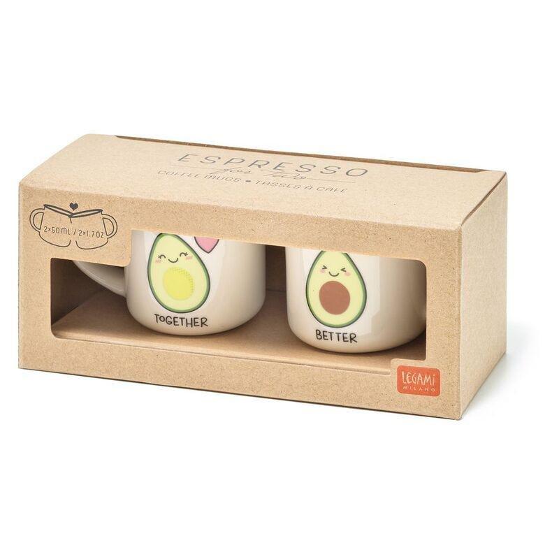 Legami Espresso for Two - Porelain Coffee Mugs 50 ml - Avocado (Set of 2), , large image number 1