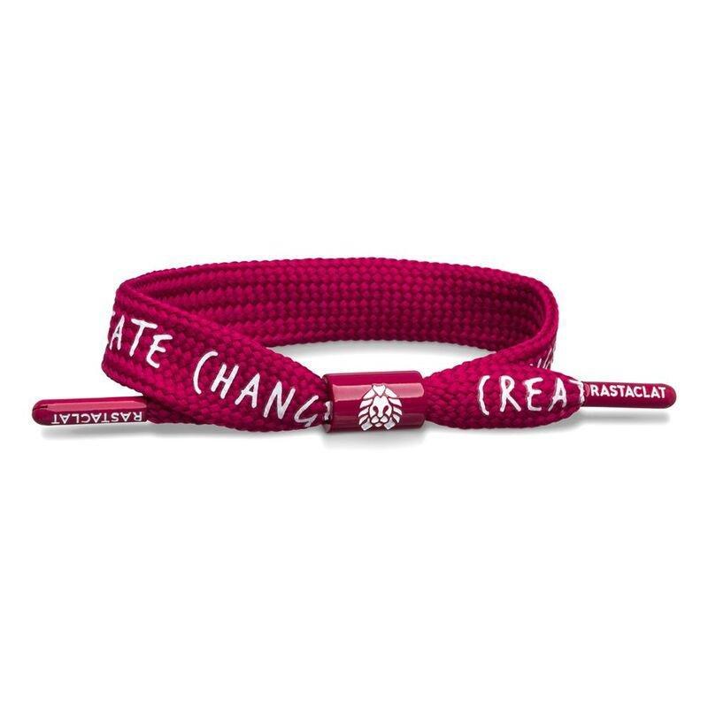 Rastaclat Create Positive Message Men's Single Lace Bracelet - Red M/L, , large image number 0