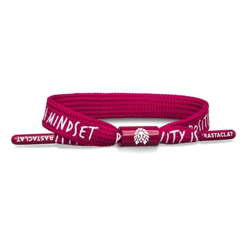 Rastaclat Mindset Positive Message Women's Single Lace Bracelet - Red, , large image number 0