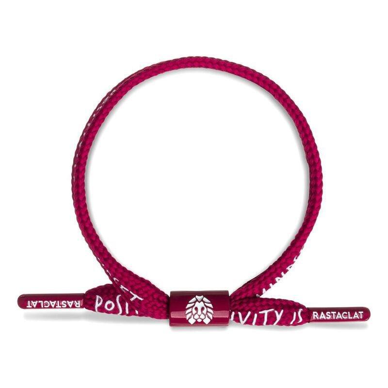 Rastaclat Mindset Positive Message Women's Single Lace Bracelet - Red, , large image number 3