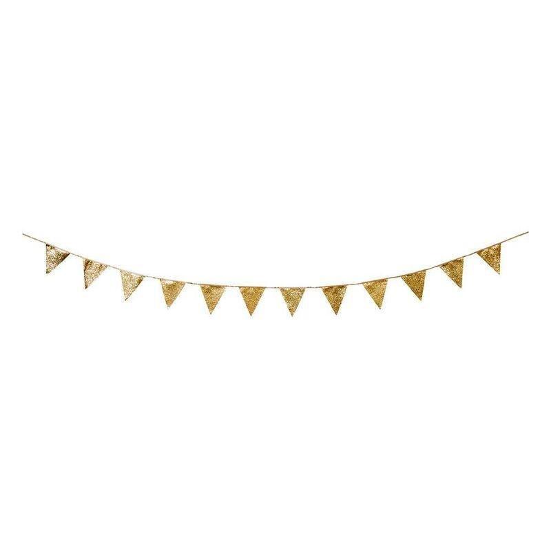 Talking Tables Luxe Gold PU Glitter Bunting, , large image number 2