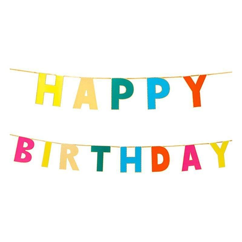 Talking Tables Rainbow Happy Birthday Garland 3M, , large image number 0