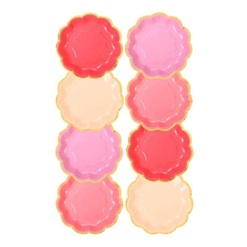 Talking Tables Riotous Rose Scalloped Paper Plates (4 Designs) (Pack of 12), , large image number 1