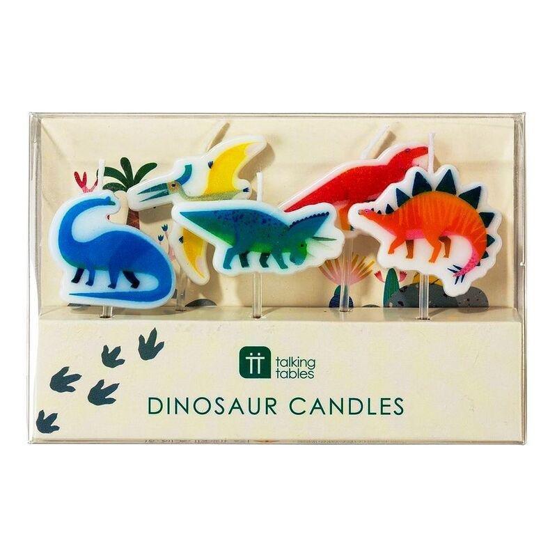 Talking Tables Party Dinosaur Shaped Candles (Pack of 5), , large image number 0