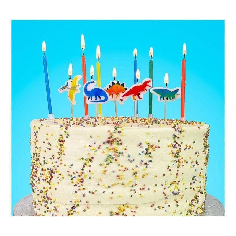Talking Tables Party Dinosaur Shaped Candles (Pack of 5), , large image number 1
