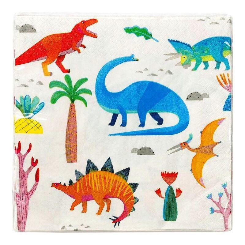 Talking Tables Party Dinosaur Napkin 33cm (Pack of 20), , large image number 0