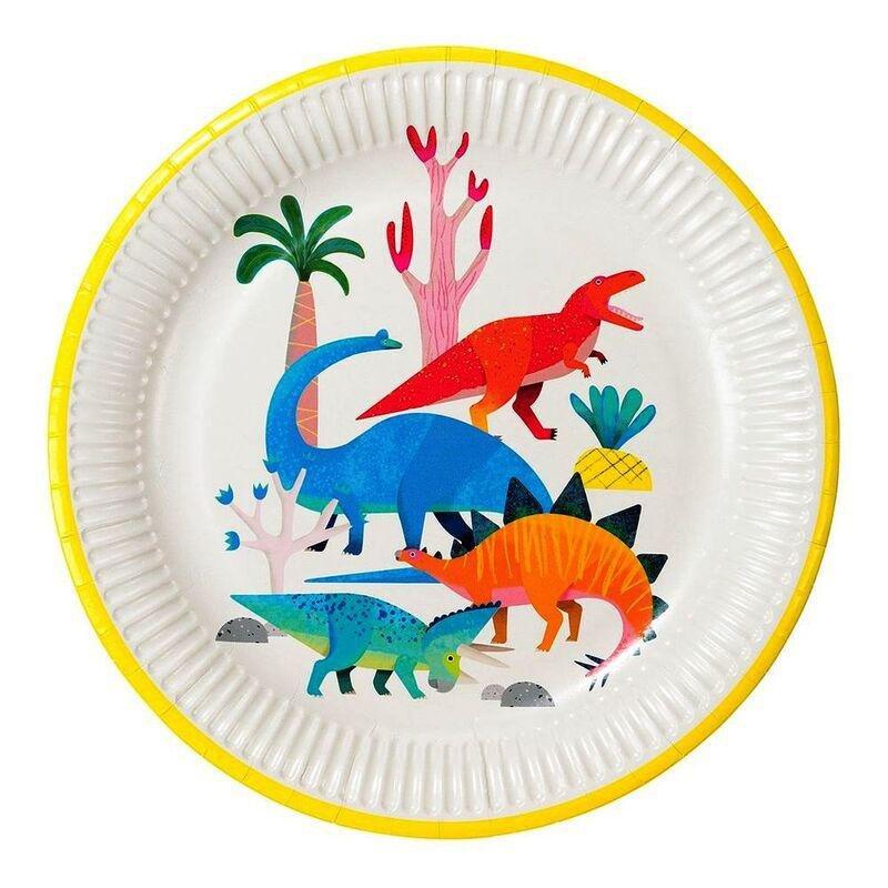 Talking Tables Dinosaur Plate 23cm (Pack of 8), , large image number 0