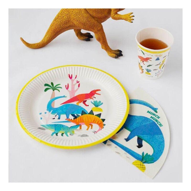 TALKING TABLES - Talking Tables Dinosaur Plate 23cm (Pack of 8)