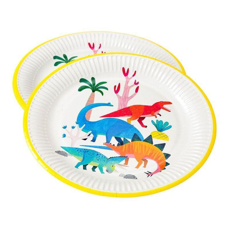 TALKING TABLES - Talking Tables Dinosaur Plate 23cm (Pack of 8)