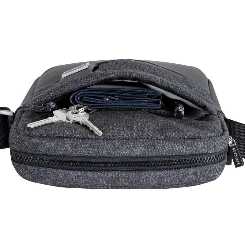 Rivacase Melange Crossbody Bag for Tablets 11-Inch - Black, , large image number 6