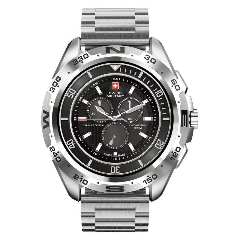 Swiss Military SM-WCH-DOM1-M-SIL Round Smartwatch - Silver Frame/Silver Metal Strap, , large image number 0