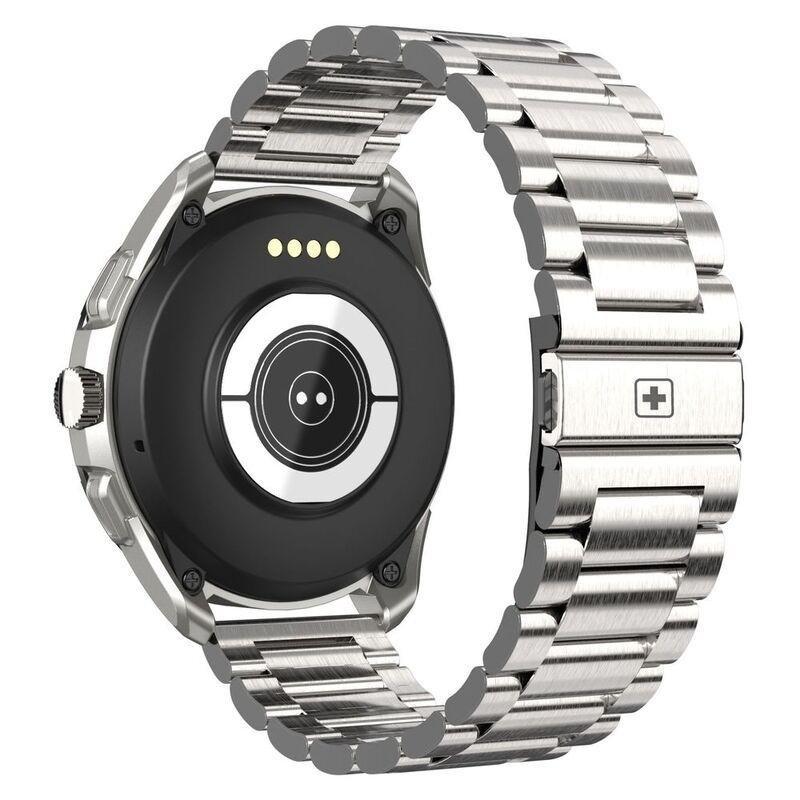 Swiss Military SM-WCH-DOM1-M-SIL Round Smartwatch - Silver Frame/Silver Metal Strap, , large image number 7