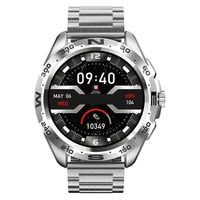 Swiss Military SM-WCH-DOM1-M-SIL Round Smartwatch - Silver Frame/Silver Metal Strap, , large image number 9