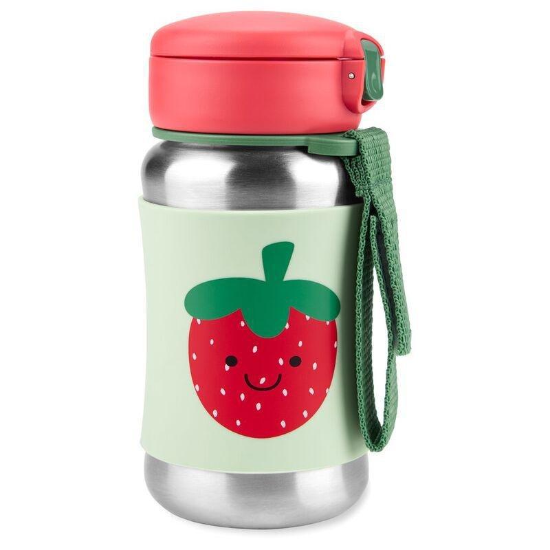Skip Hop Spark Style Stainless Steel Straw Bottle - Strawberry, , large image number 0