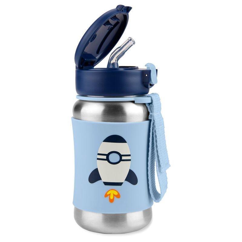 Skip Hop Spark Style Stainless Steel Straw Bottle - Rocket, , large image number 1