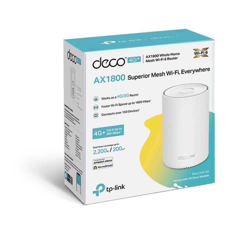 TP-Link Deco X20-4G 4G+ AX3000 Whole Home Mesh WiFi 6 Gateway - White (pack of 1), , large image number 2