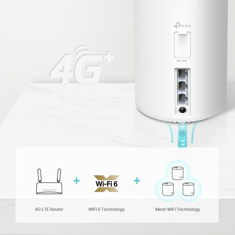 TP-Link Deco X20-4G 4G+ AX3000 Whole Home Mesh WiFi 6 Gateway - White (pack of 1), , large image number 5