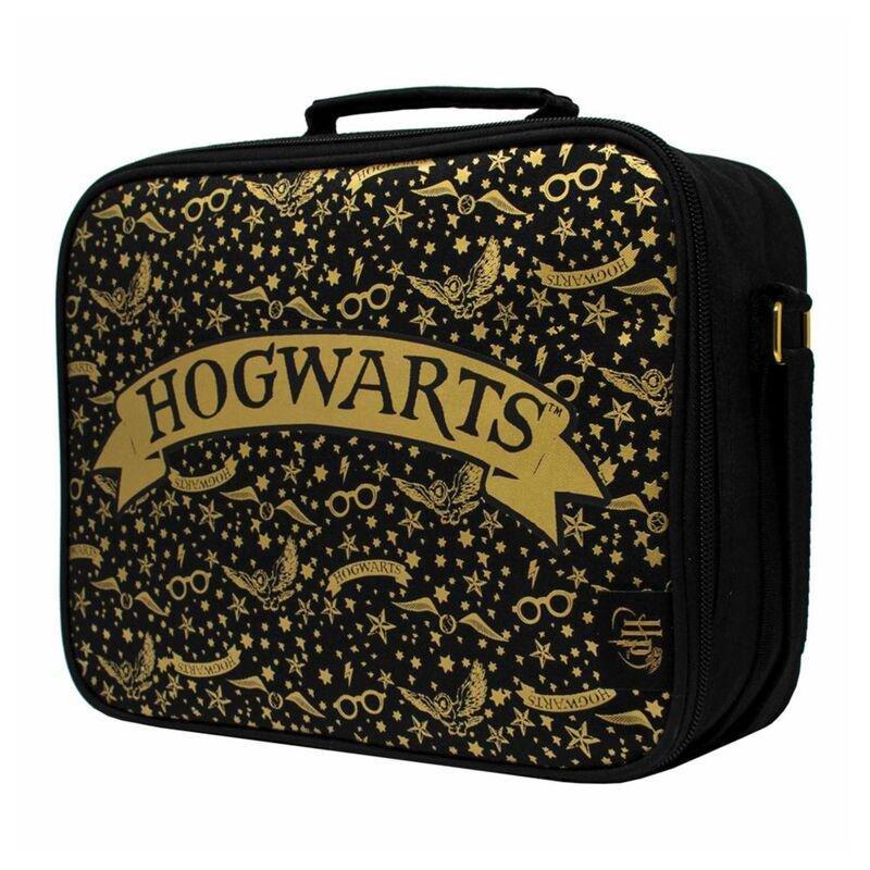 Blue Sky Designs Harry Potter Lunch Bag With Strap Black Pattern, , large image number 0