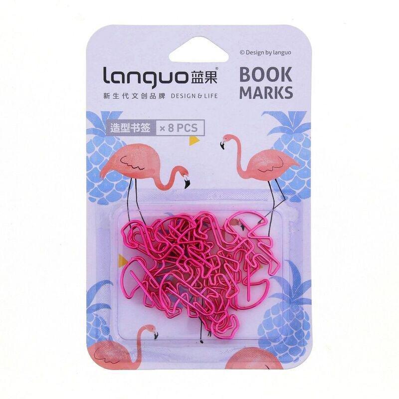 Languo Creative Flamingo Metal Bookmark, , medium