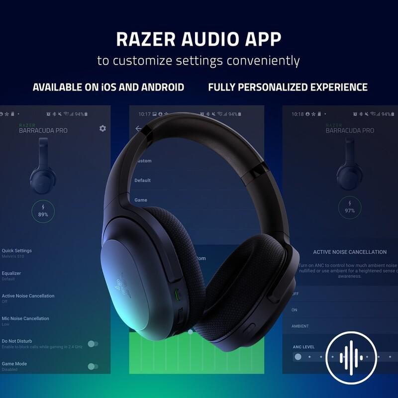 Razer Barracuda Wireless Multi-Platform Gaming And Mobile Headset - Black, , large image number 4