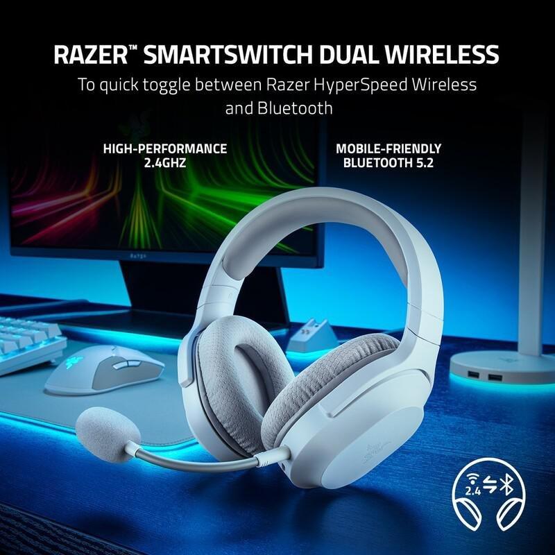 RAZER - Razer Barracuda X Wireless Multi-Platform Gaming And Mobile Headset - Mercury White