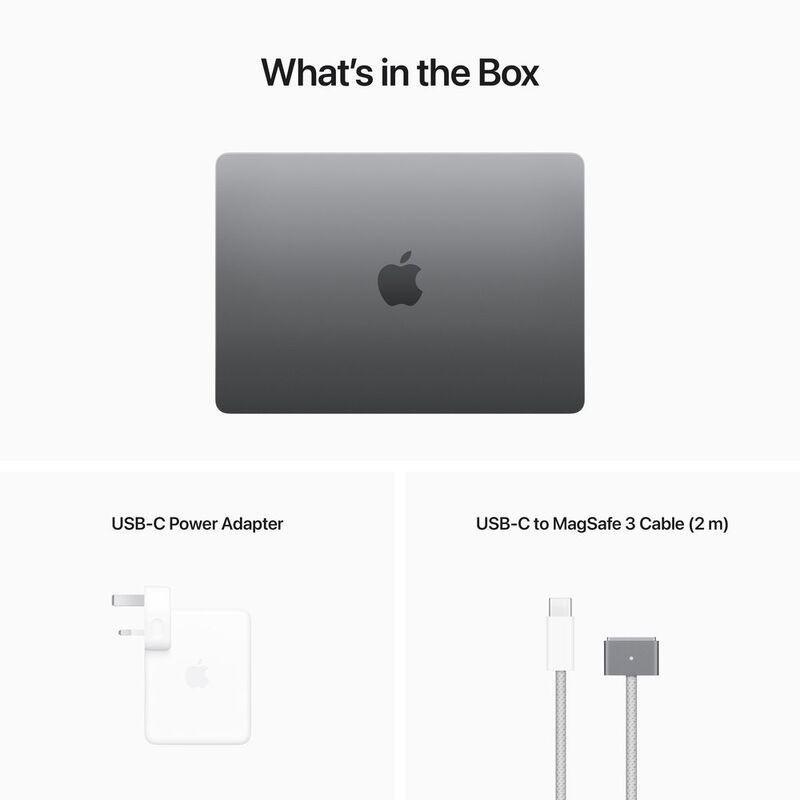 Apple MacBook Air 13-Inch Apple M2 Chip/8-Core CPU/10-Core GPU/512GB SSD - Space Grey (English), , large image number 3