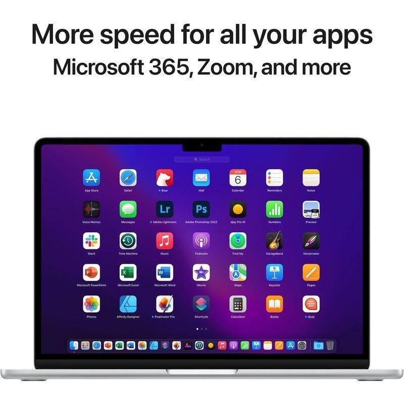 Apple MacBook Air 13-Inch Apple M2 Chip/8-Core CPU/GPU/256GB SSD - Silver (Arabic/English), , large image number 7