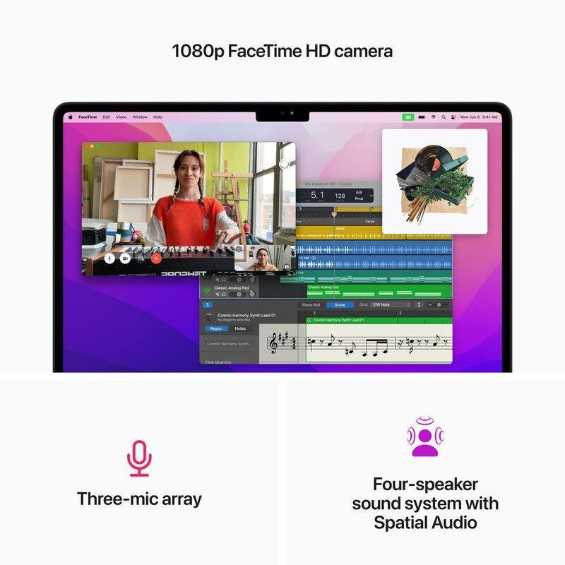 Apple MacBook Air 13-Inch Apple M2 Chip/8-Core CPU/10-Core GPU/512GB SSD - Midnight (Arabic/English), , large image number 10