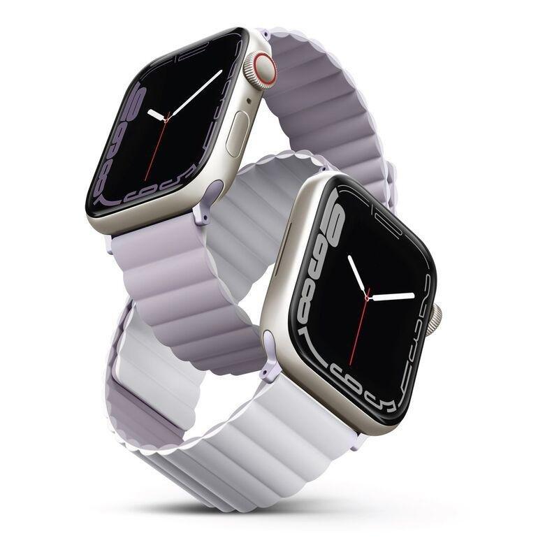 Uniq Revix Reversible Magnetic Strap for Apple Watch 41/40/38mm - Lilac/White, , large image number 0