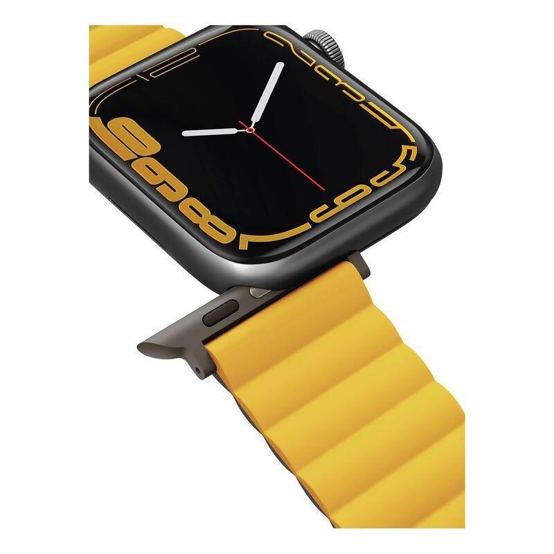 UNIQ - Uniq Revix Reversible Magnetic Strap for Apple Watch 45/44/42mm - Mustard/Khaki