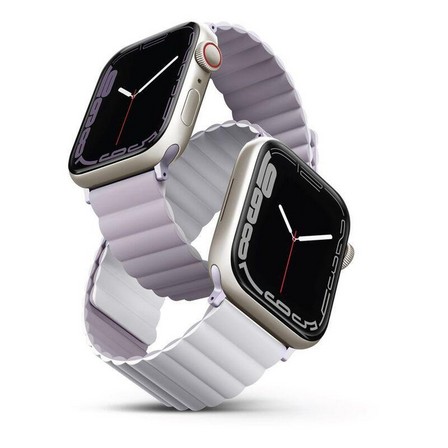 UNIQ - Uniq Revix Reversible Magnetic Strap for Apple Watch 45/44/42mm - Lilac/White