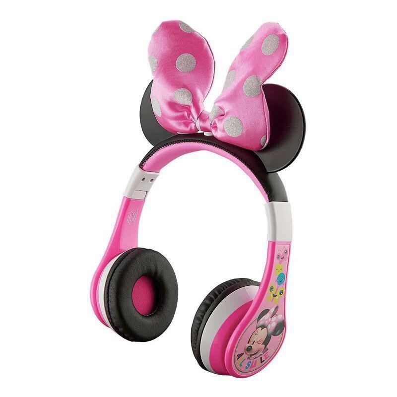 KidDesigns Minnie Mouse with Bow and Mini Ears Kids Headphones - Pink, , large image number 0