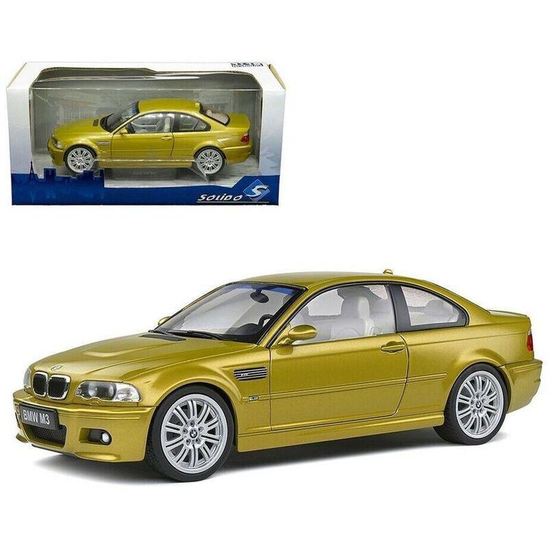 Solido BMW E46 M3 2000 1.18 Yellow Diecast Scale Model Car, , large image number 0