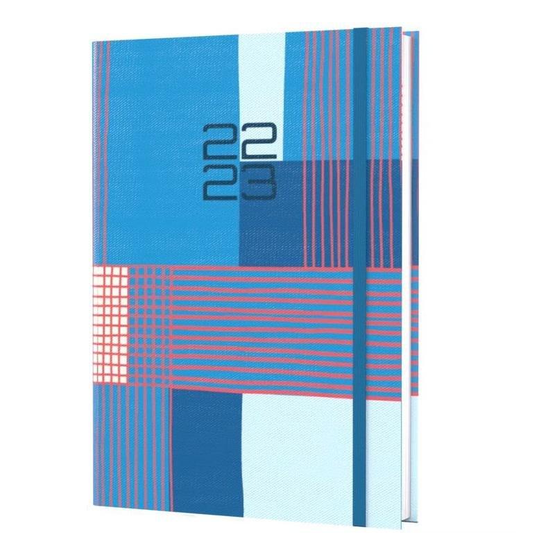 Collins Debden Amara A5 Week To View Mid Year Diary 22/23 - Blue, , large image number 0