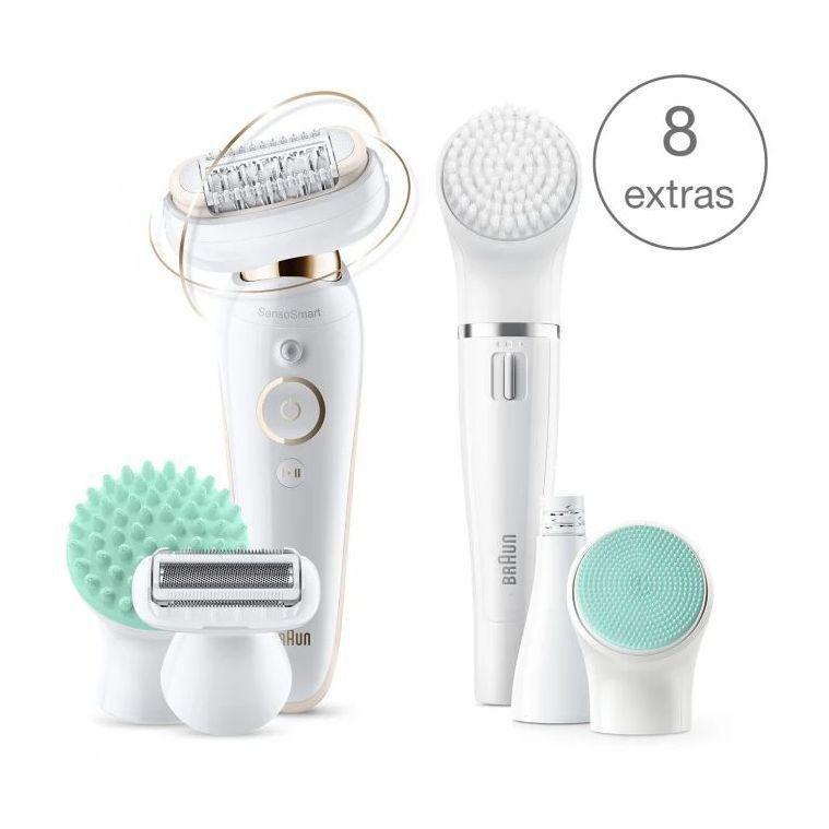 Braun Silk-Epil 9 Flex 9300 Beauty Set Wet & Dry Epilator with 8 Extras + Braun FaceSpa, , medium