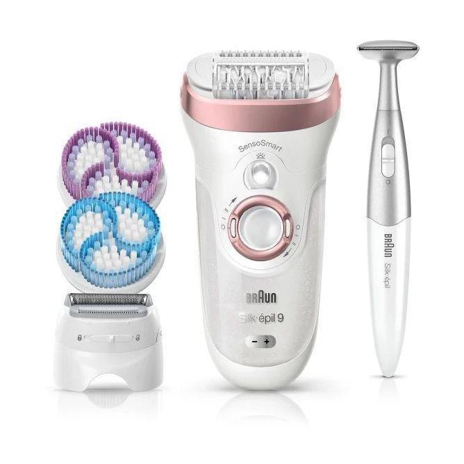 Braun Silk-Epil 9 SkinSpa SensoSmart 9/980 Wet & Dry Epilator with 13 Extras + Silk-Epil 3-in-1 Trimmer, , large image number 2