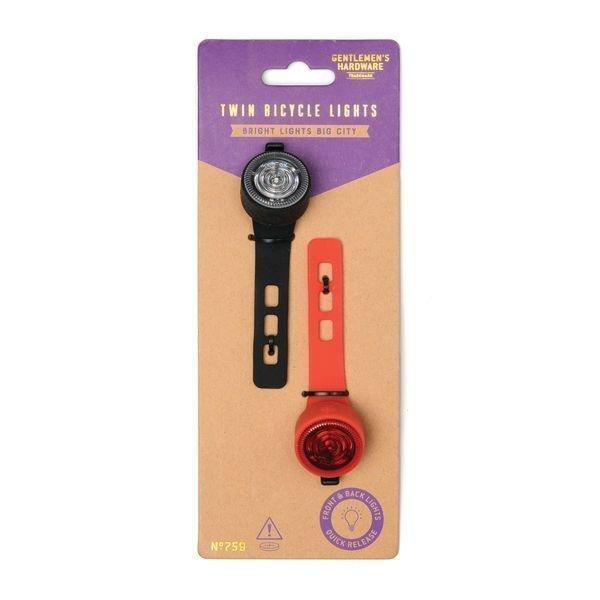 Gentlemen's Hardware Mini Twin Bicycle Lights, , large image number 0