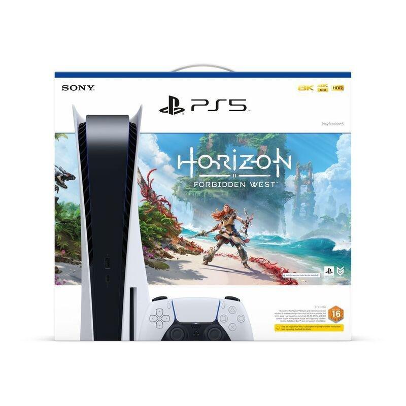 Sony PlayStation PS5 Console + Horizon Forbidden West (Code), , large image number 0