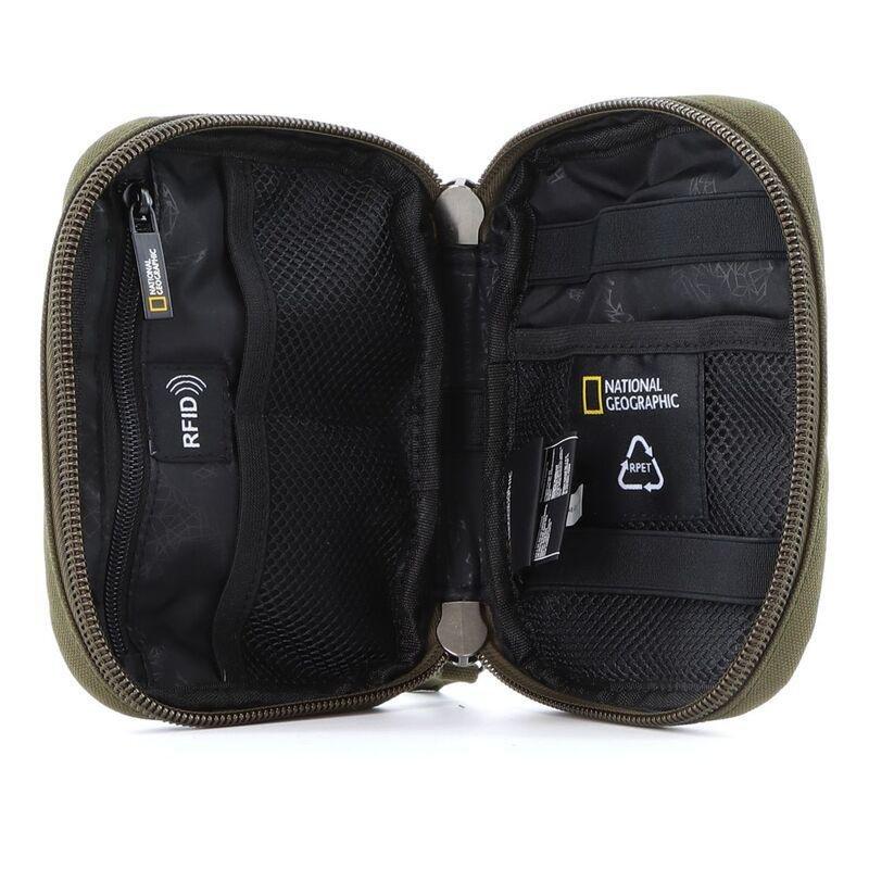 National Geographic Vertical Pouch With Mesh Pocket Khaki 0.85 ltrs, , large image number 0