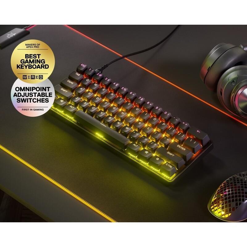 SteelSeries Apex Pro Mini Mechanical Gaming Keyboard - OmniPoint Adjustable Mechanical Switch (US English), , large image number 1