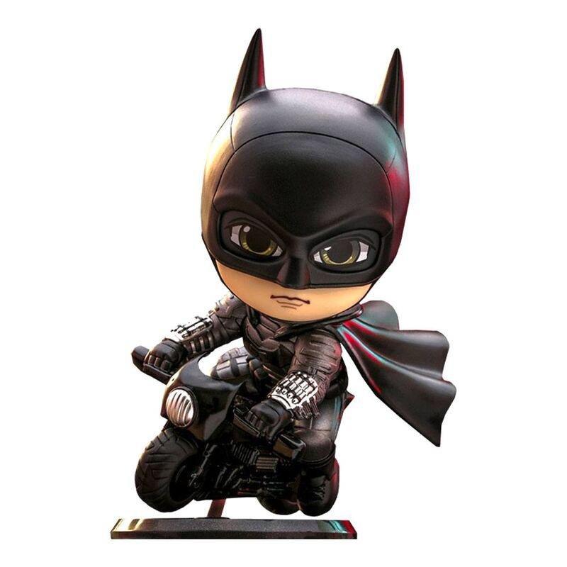 Hot Toys Cosbaby DC Comics The Batman Batman With Batcycle PVC Figure 12cm, , large image number 0