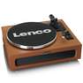 LENCO - Lenco LS-430BN Turntable With Built-In Speakers Brown