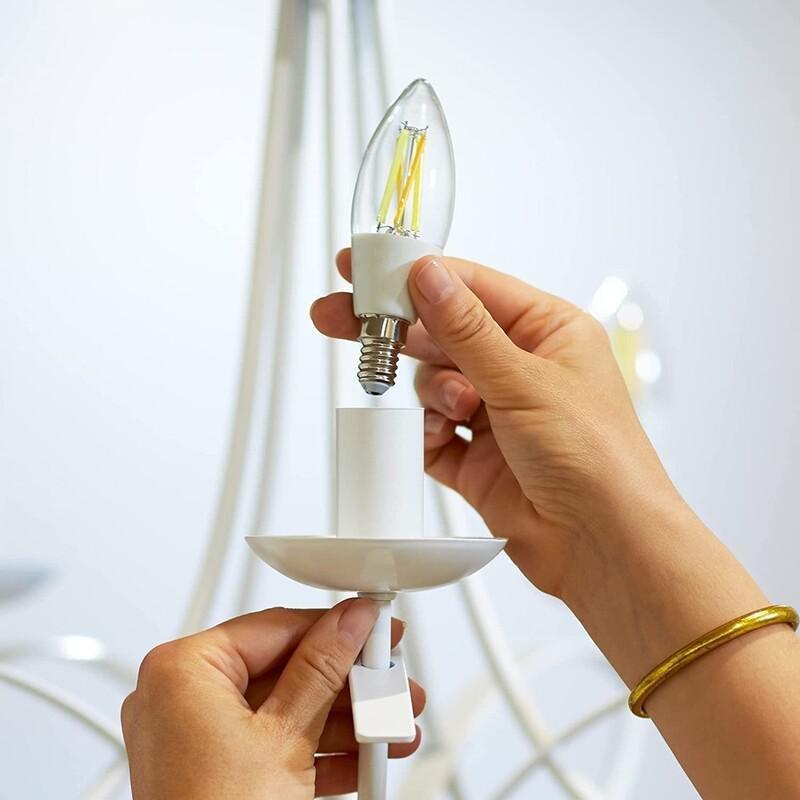 WiZ Filament Clear C35 E14 Smart Light Bulb - Tunable White (40W), , large image number 2