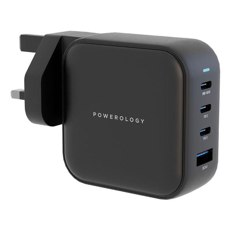Powerology 100W Triple PD GaN Charger Triple Type-C Power Delivery - Black, , large image number 0