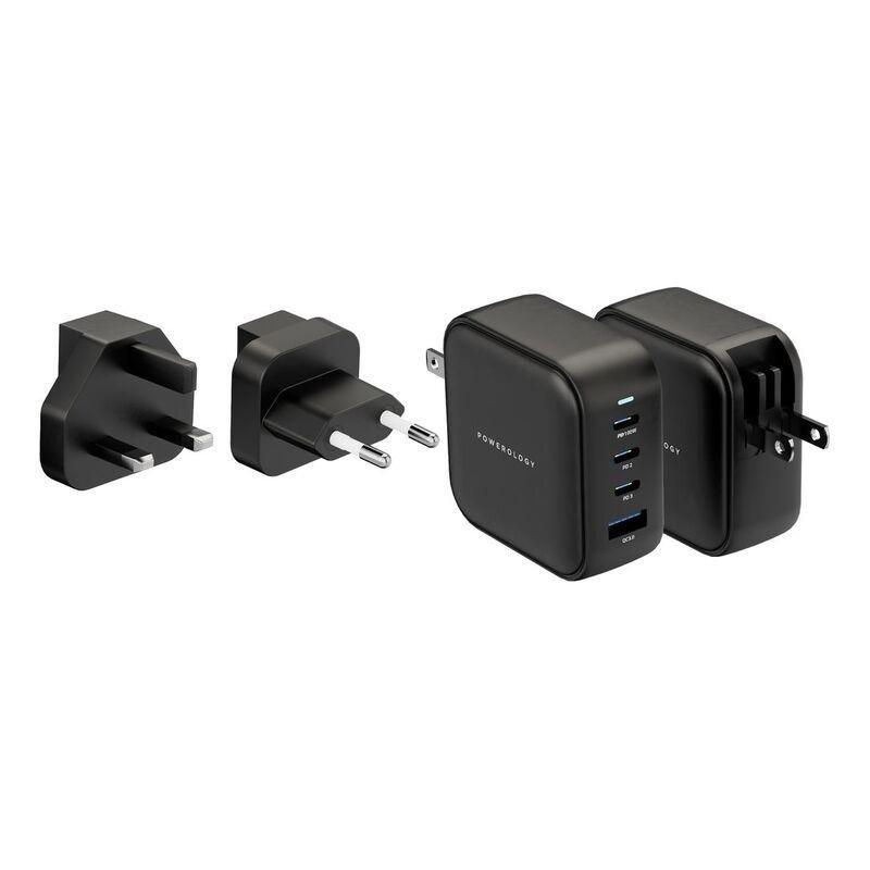 Powerology 100W Triple PD GaN Charger Triple Type-C Power Delivery - Black, , large image number 2