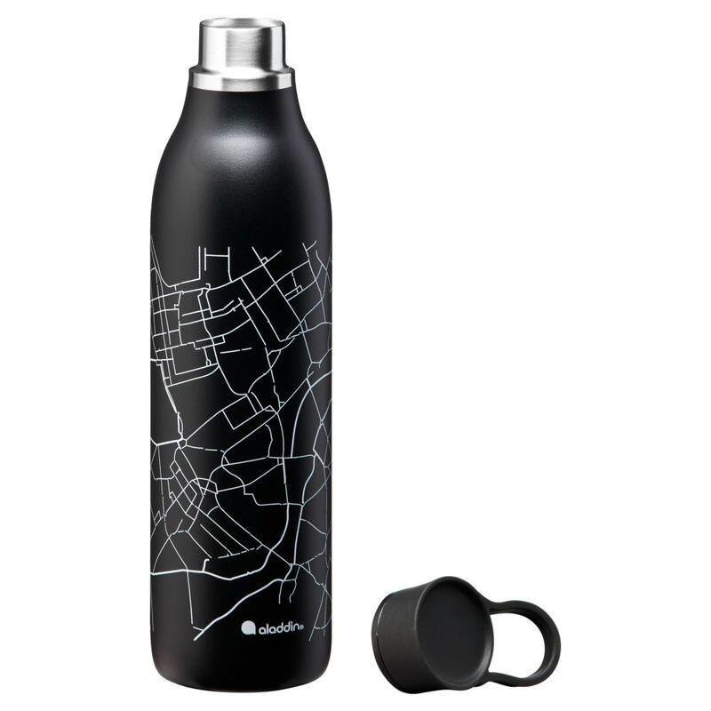 Aladdin Cityloop Thermvac Bottle 600ml Black City Print, , large image number 1