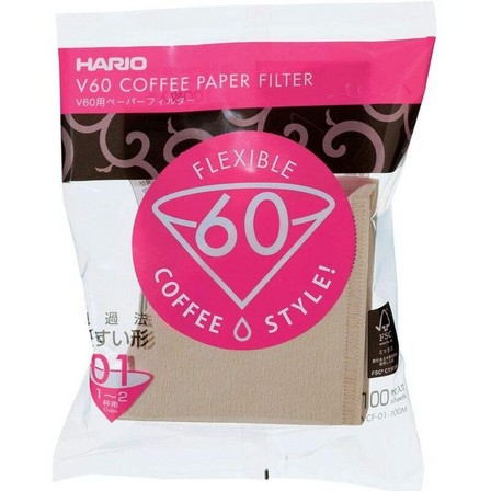 HARIO - Hario V60 Brown Paper Filter 1-4 Cup 100 pieces