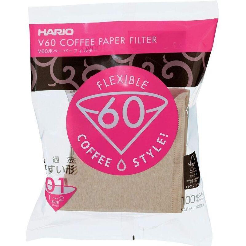 Hario V60 Brown Paper Filter 1-4 Cup 100 pieces, , large image number 0