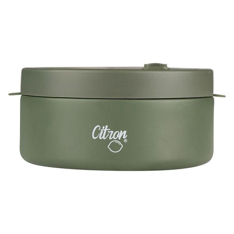 Citron Stainless Steel Insulated Food Jar 400ml - Olive Green, , medium